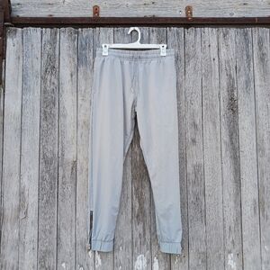 ZYIA Women's Size S Everything Active Elastic Joggers Ankle Zip Light‎ Gray